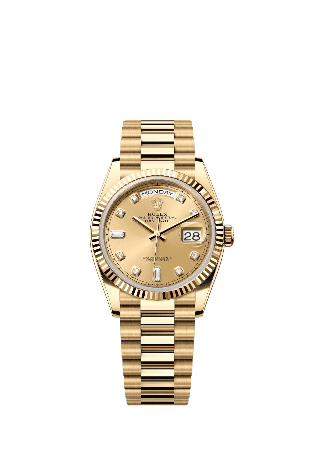 Rolex Day-Date 36 128238 — official Rolex imagery (© Rolex)
